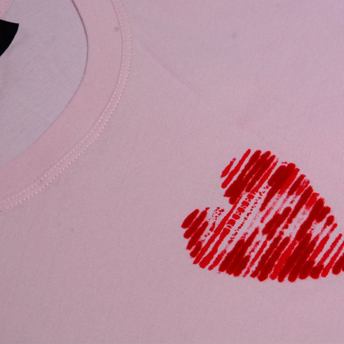 T Sily C レディース Tシャツ クルーネック 半袖 トップス カジュアル 夏 ピンク Tシャツ ディーゼル