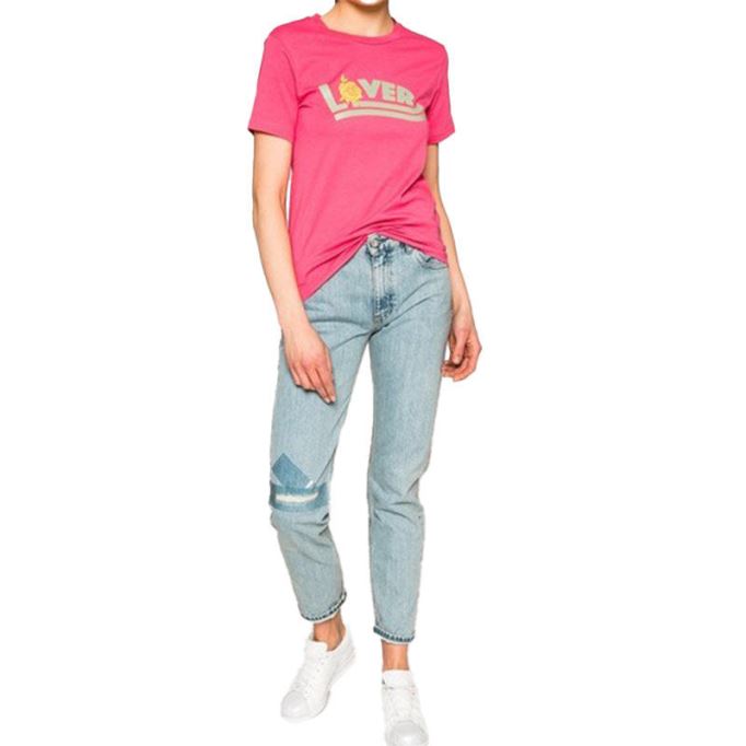 ディーゼル T Sily R レディース Tシャツ クルーネック 半袖 カジュアル サマー トップス