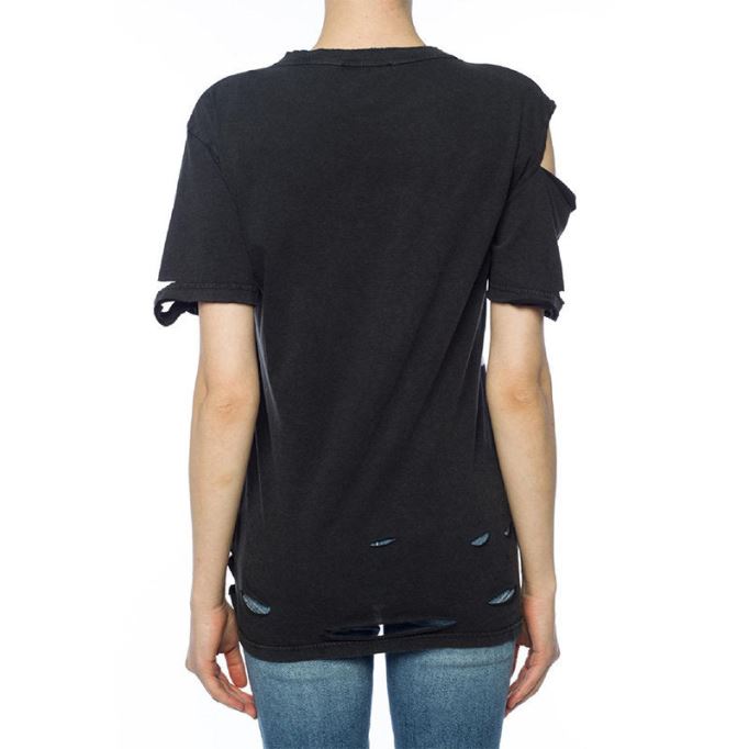 T Cynth レディース Tシャツ クルーネック 半袖 レギュラーフィット カジュアル トップス ディーゼル