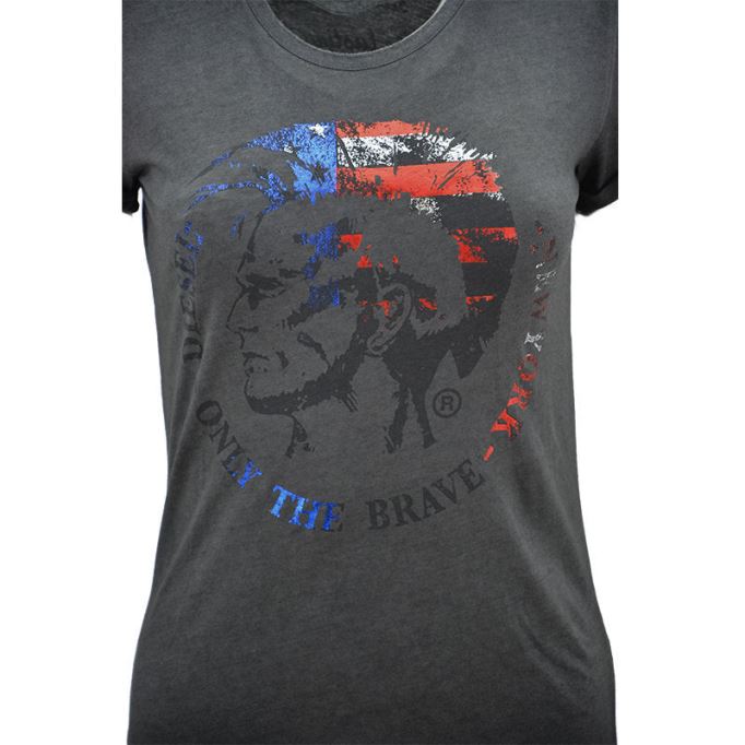 T Newyork レディース Tシャツ クルーネック 半袖 レギュラーフィット カジュアル トップス ディーゼル