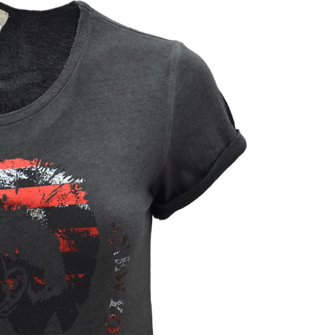 T Newyork レディース Tシャツ クルーネック 半袖 レギュラーフィット カジュアル トップス ディーゼル