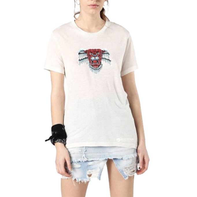 T Sily P レディース Tシャツ クルーネック 半袖 レギュラーフィット カジュアル トップス ディーゼル