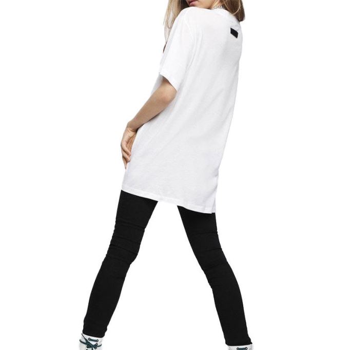 ディーゼル T オーバーリー レディース Tシャツ クルーネック 半袖 リラックスフィット カジュアルトップス