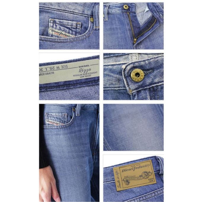 リッツォ 0847r レディース デニム ジーンズ レギュラー スリムフィット ローウエスト カジュアル トラウザー ディーゼル