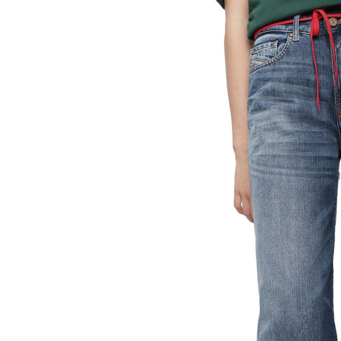 ディーゼル Widee 085ag レディース ジーンズ ストレート レディース ディストレス フェード デニム パンツ ブルー