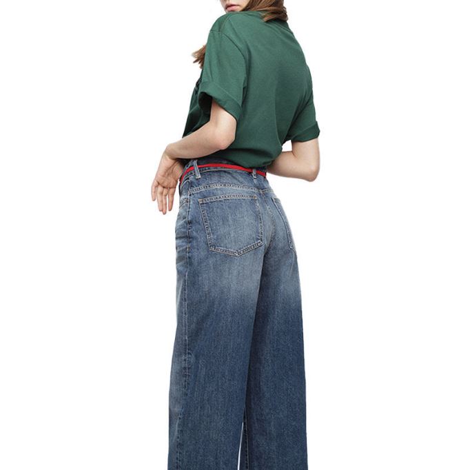 ディーゼル Widee 085ag レディース ジーンズ ストレート レディース ディストレス フェード デニム パンツ ブルー