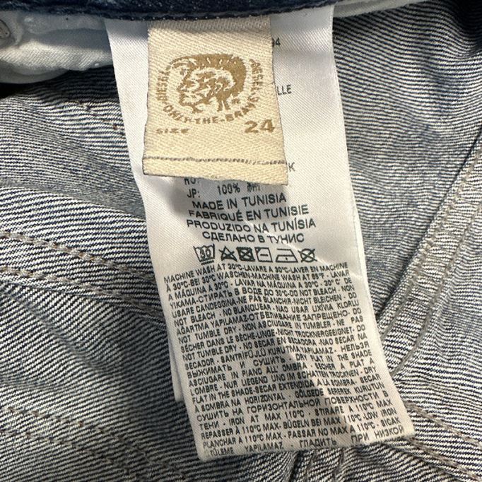 ディーゼル Widee 085ag レディース ジーンズ ストレート レディース ディストレス フェード デニム パンツ ブルー