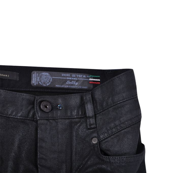 Belthy 0856e レディース ジーンズ デニム レギュラー スリム ブラック パンツ 限定版 ディーゼル