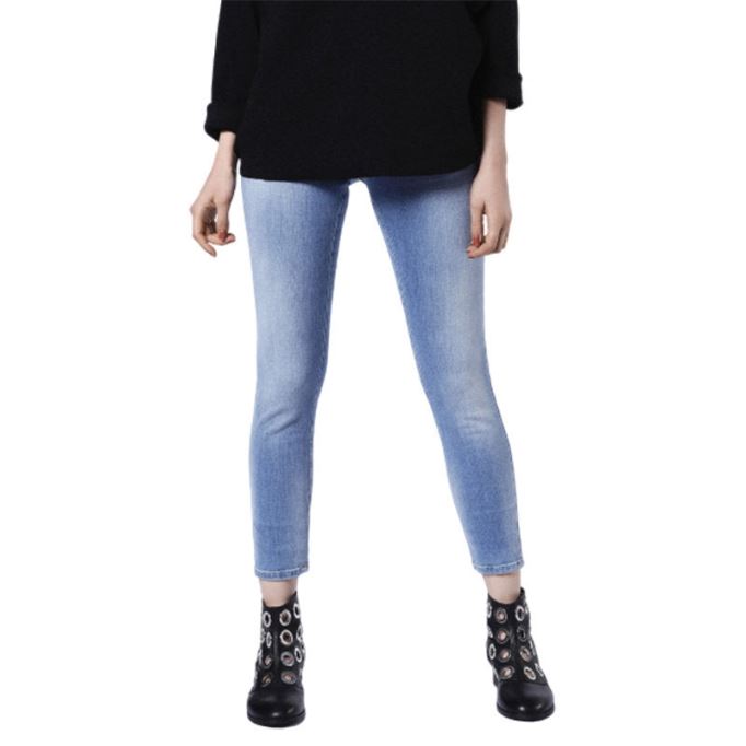 ディーゼル スキンジー ロー 084cr レディース デニム ジーンズ スーパースキニー フィット ブルー フェード ジップ フライ