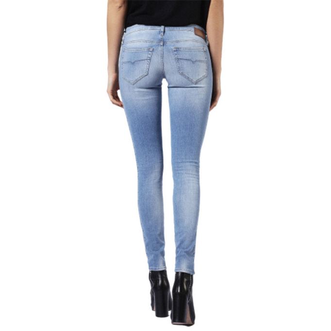 ディーゼル スキンジー ロー 084cr レディース デニム ジーンズ スーパースキニー フィット ブルー フェード ジップ フライ