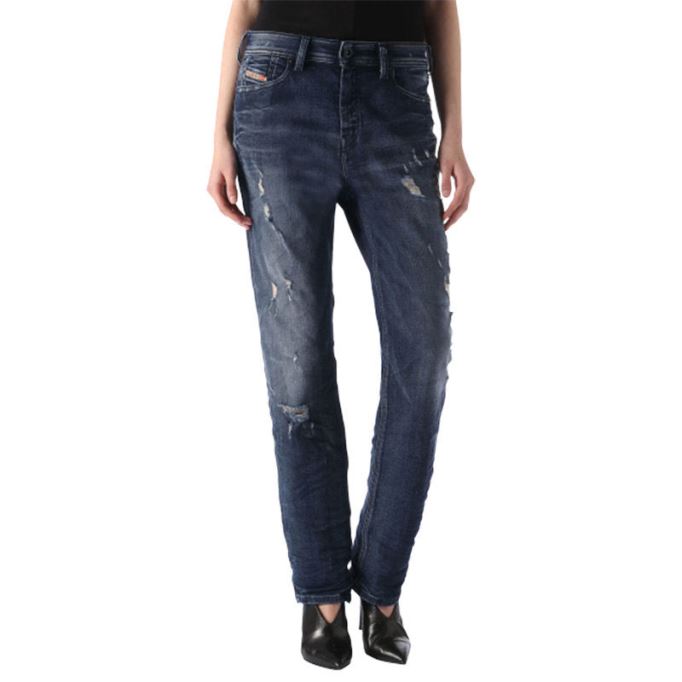 ディーゼル レディース デニム ジーンズ Reen 0844t ディストレス レギュラー フィット ストレートレッグ Dna ジーンズ