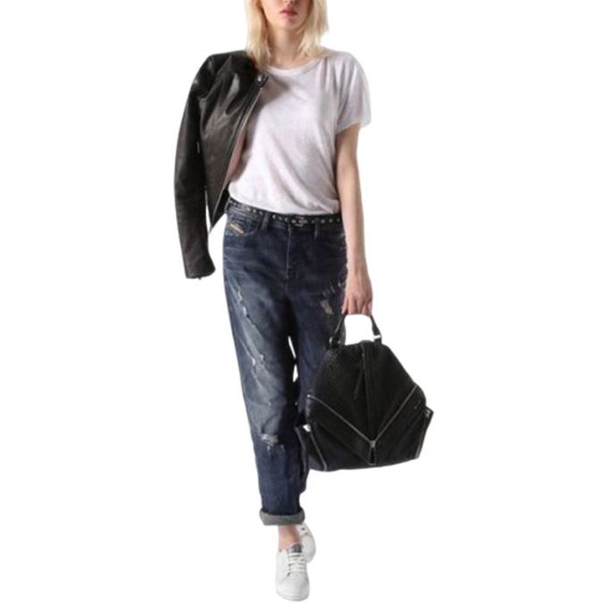 ディーゼル レディース デニム ジーンズ Reen 0844t ディストレス レギュラー フィット ストレートレッグ Dna ジーンズ