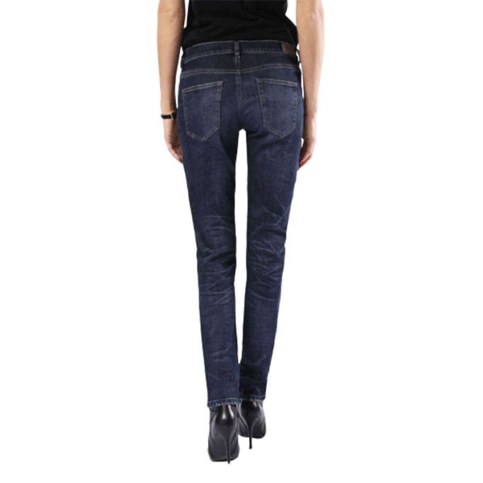 Belthy 0854t レディース ジーンズ ダメージ加工 スリムフィット カジュアル ダークブルー デニム パンツ ディーゼル