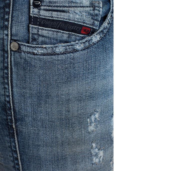 ディーゼル グループ 0856x レディース デニム ジーンズ スーパースキニー フィット ブルー フェード ジップ