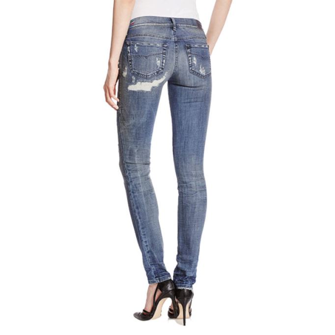 ディーゼル グループ 0856x レディース デニム ジーンズ スーパースキニー フィット ブルー フェード ジップ