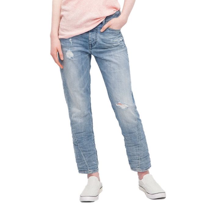 ディーゼル レディース デニム ジーンズ リーン シーム 0857f レギュラー フィット ストレート ダメージ加工 ブルー