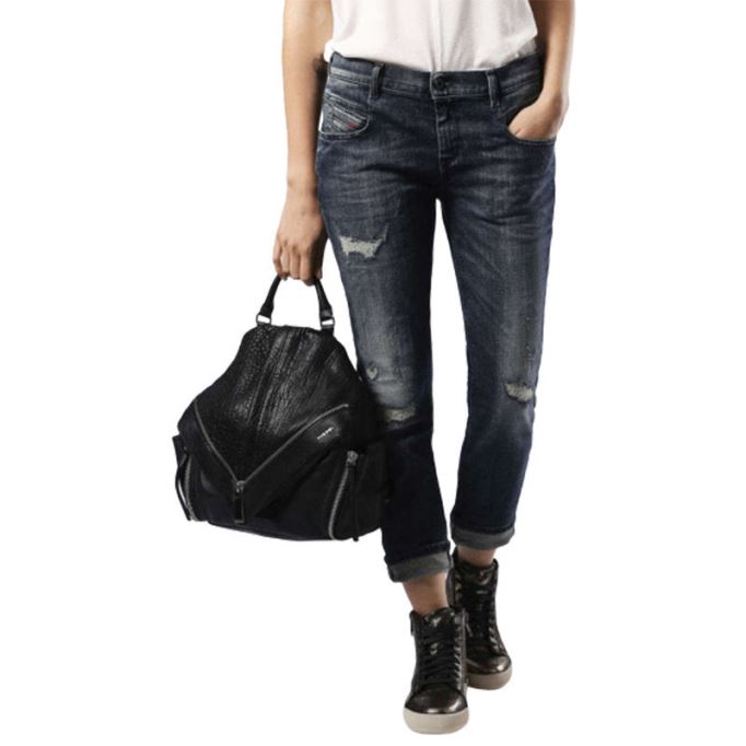 ベルシー 0860k レディース デニム ジーンズ レギュラー スリム ダークブルー ジップフライ ディーゼル