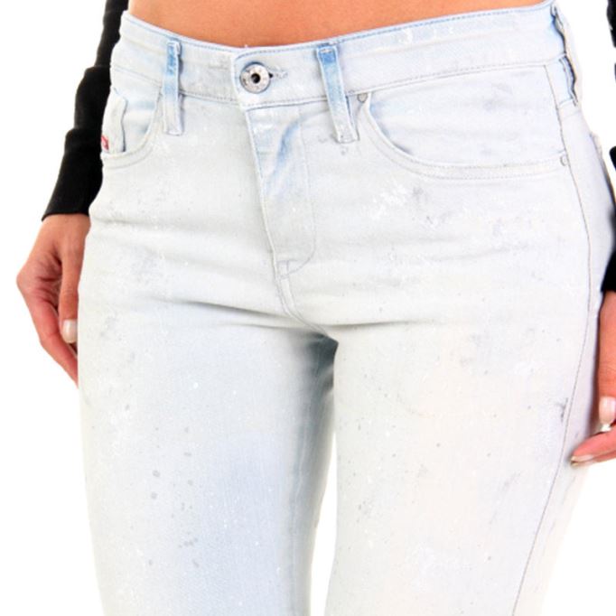 Skinzee 0841n レディース デニム ジーンズ スーパー スリム スキニー ジップ フライ ブルー ディーゼル