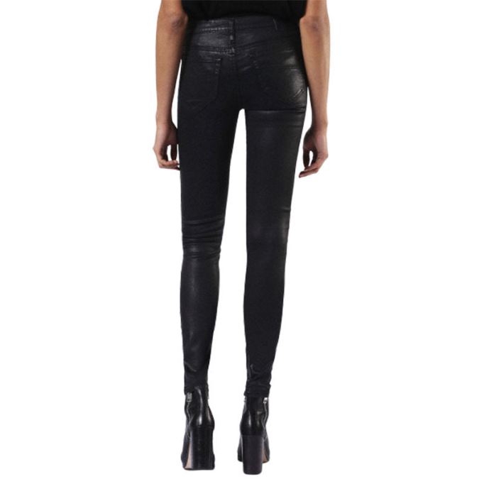 ディーゼル スキンジー 0662e レディース デニム ジーンズ スーパースリム スキニー ジップフライ シャイニー ブラック
