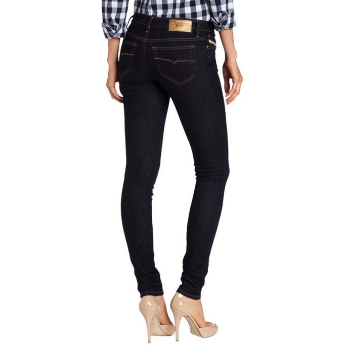 Skinzee 0813c レディース デニム ジーンズ スーパースリム スキニー ジップフライ ダークブルー ディーゼル
