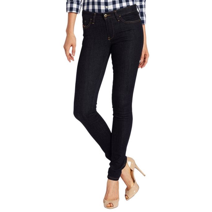 Skinzee 0813c レディース デニム ジーンズ スーパースリム スキニー ジップフライ ダークブルー ディーゼル