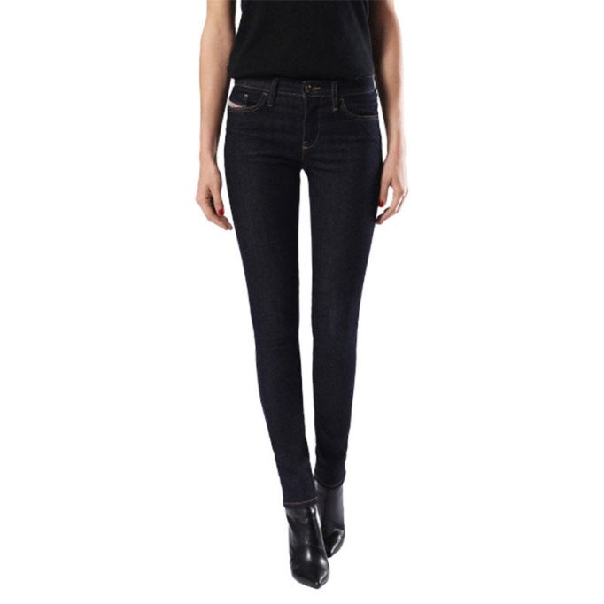 Skinzee 0813c レディース デニム ジーンズ スーパースリム スキニー ジップフライ ダークブルー ディーゼル