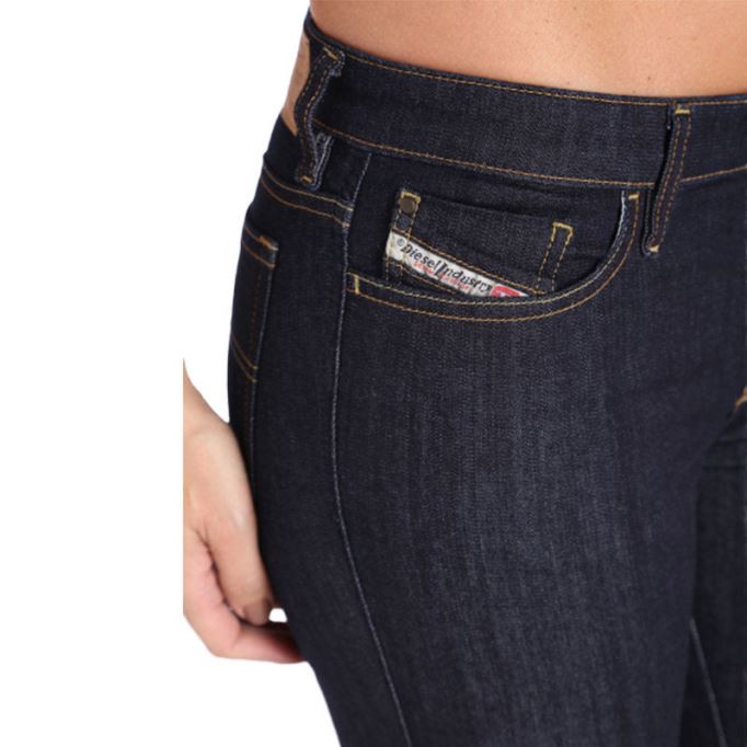 Skinzee 0813c レディース デニム ジーンズ スーパースリム スキニー ジップフライ ダークブルー ディーゼル