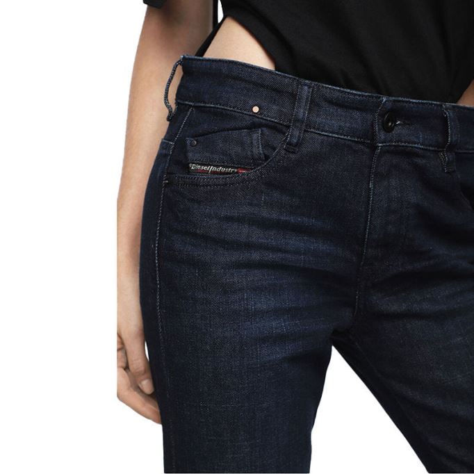 ディーゼル D リフティ 080ak レディース ジーンズ デニム ストレッチ スリム ローウエスト フィット パンツ