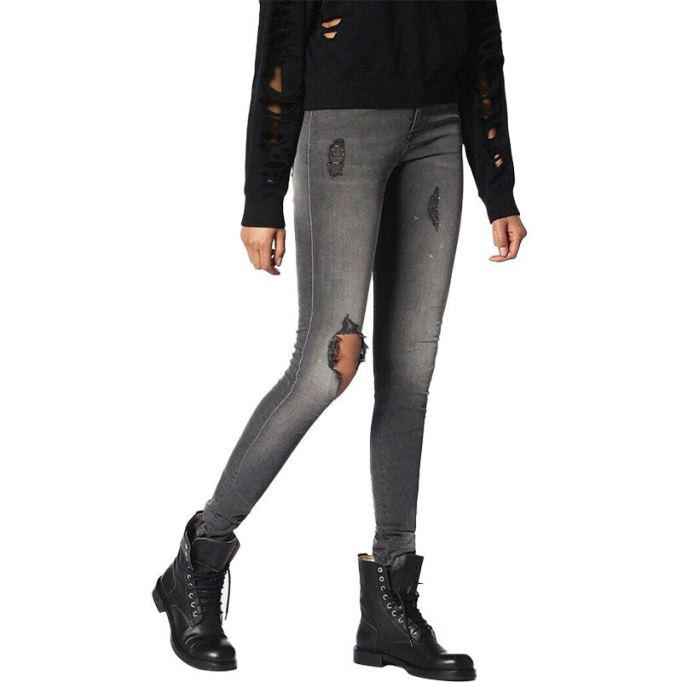 ディーゼル スキンジー 0683l レディース ジーンズ スーパー スリム スキニー レギュラー ウエスト フィット パンツ