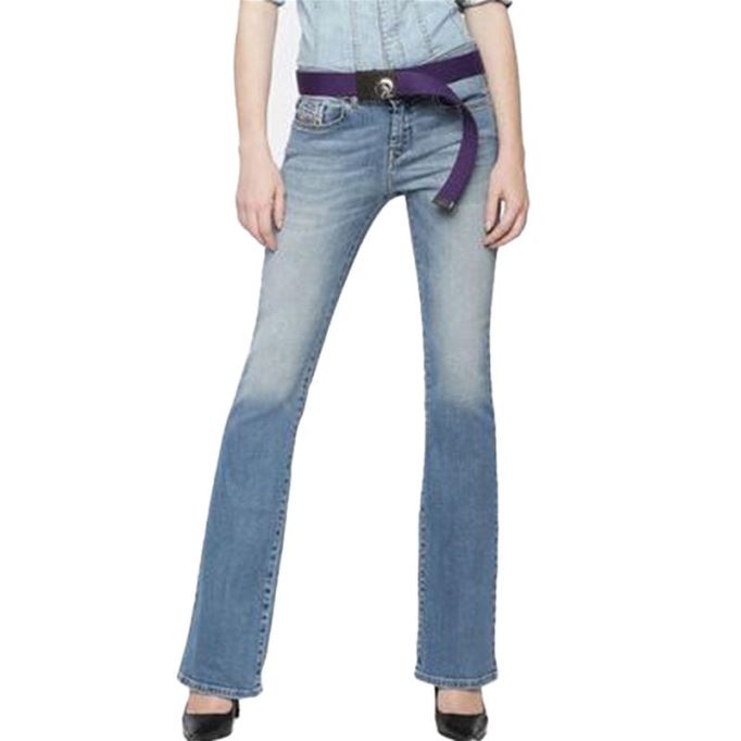 ローリー 084vd レディース ジーンズ デニム ストレッチ スリム ブーツカット ローウエスト フィット パンツ ディーゼル