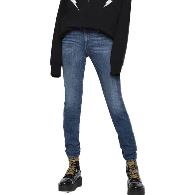 ディーゼル サンディ 069aj レディース ジーンズ レギュラー スリム ストレート レギュラー ウエストフィット パンツ