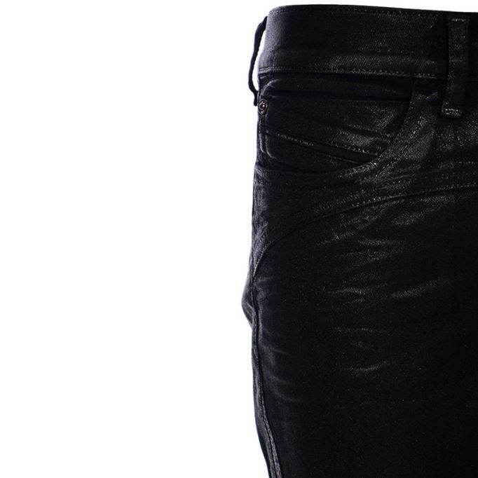 ディーゼル ブラック ゴールドタイプ 163c Bg3ad レディース ジーンズ ストレッチ スリム フィット ブラック ワックス パンツ