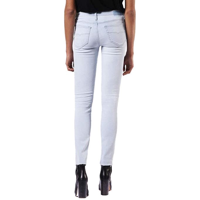 Skinzee 084ey レディース デニム ジーンズ スリムフィット トラウザー カジュアル ライトブルー パンツ ディーゼル