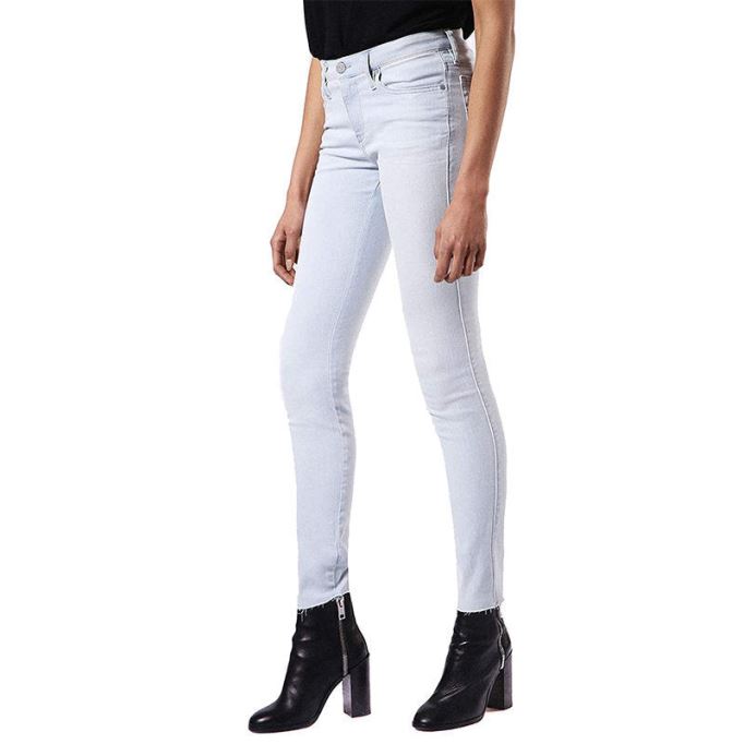 Skinzee 084ey レディース デニム ジーンズ スリムフィット トラウザー カジュアル ライトブルー パンツ ディーゼル