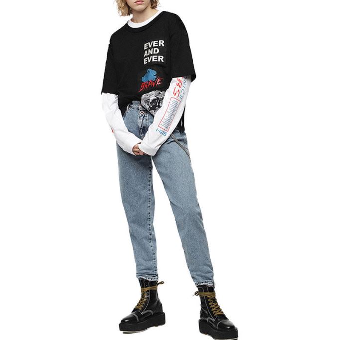 Alys 084wl レディース ジーンズ デニム レギュラーストレート レギュラー ウエストフィット パンツ ディーゼル