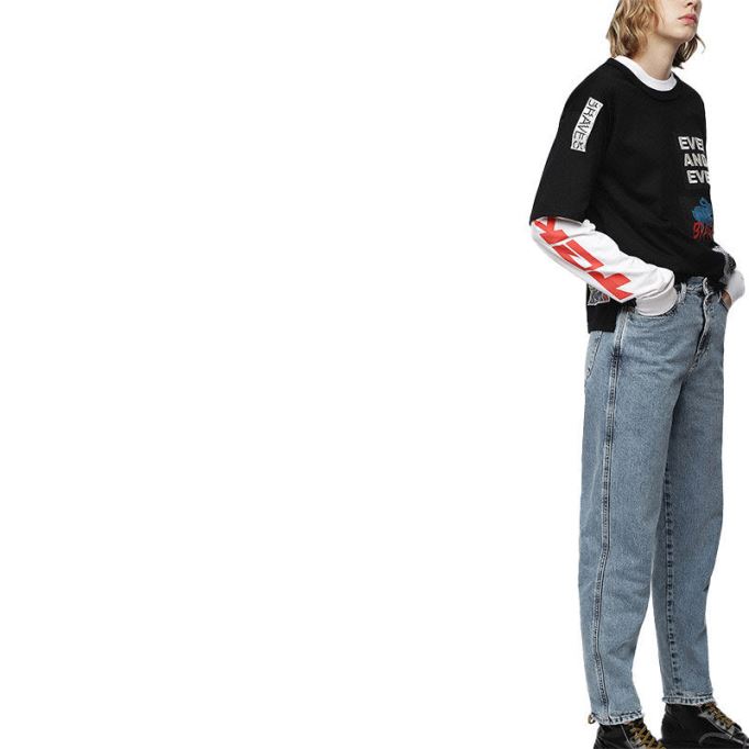 Alys 084wl レディース ジーンズ デニム レギュラーストレート レギュラー ウエストフィット パンツ ディーゼル