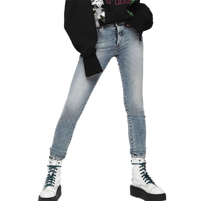 ディーゼル バビラ 069bn レディース ジーンズ デニム スリム スキニー レギュラー ウエスト フィット パンツ