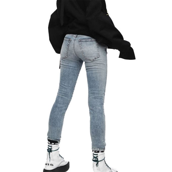 ディーゼル バビラ 069bn レディース ジーンズ デニム スリム スキニー レギュラー ウエスト フィット パンツ