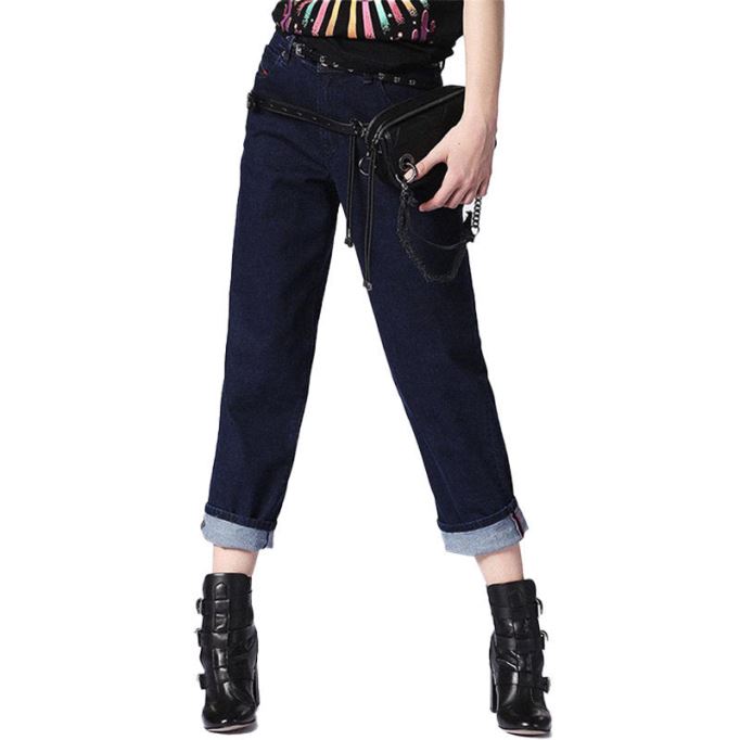 ニクラ 084cg レディース ジーンズ デニム レギュラー ストレート ハイウエスト フィット パンツ ディーゼル