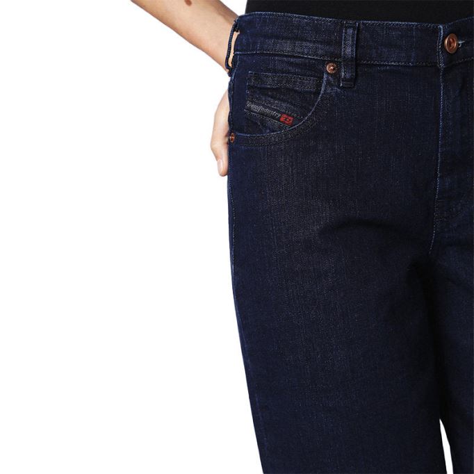 ニクラ 084cg レディース ジーンズ デニム レギュラー ストレート ハイウエスト フィット パンツ ディーゼル