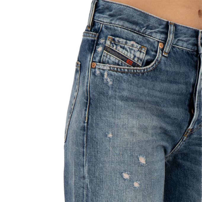 ディーゼル アリエル 084vb レディース ジーンズ デニム レギュラー ストレート レギュラー ウエストフィット パンツ