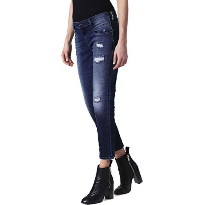 ディーゼル ベルシー アンクル 084ij レディース ジーンズ レギュラー スリム ストレート ローウエスト フィット パンツ