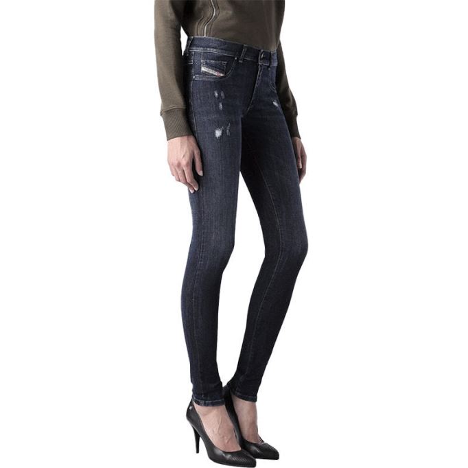 ディーゼル リヴィエ 0668f レディース ジーンズ スーパースリム ジェギング ローウエスト フィット パンツ