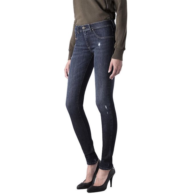 ディーゼル リヴィエ 0668f レディース ジーンズ スーパースリム ジェギング ローウエスト フィット パンツ