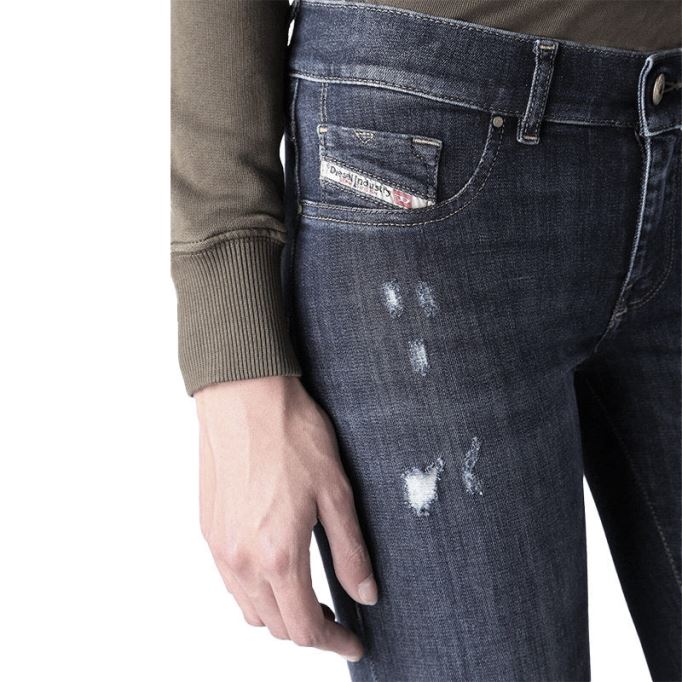 ディーゼル リヴィエ 0668f レディース ジーンズ スーパースリム ジェギング ローウエスト フィット パンツ