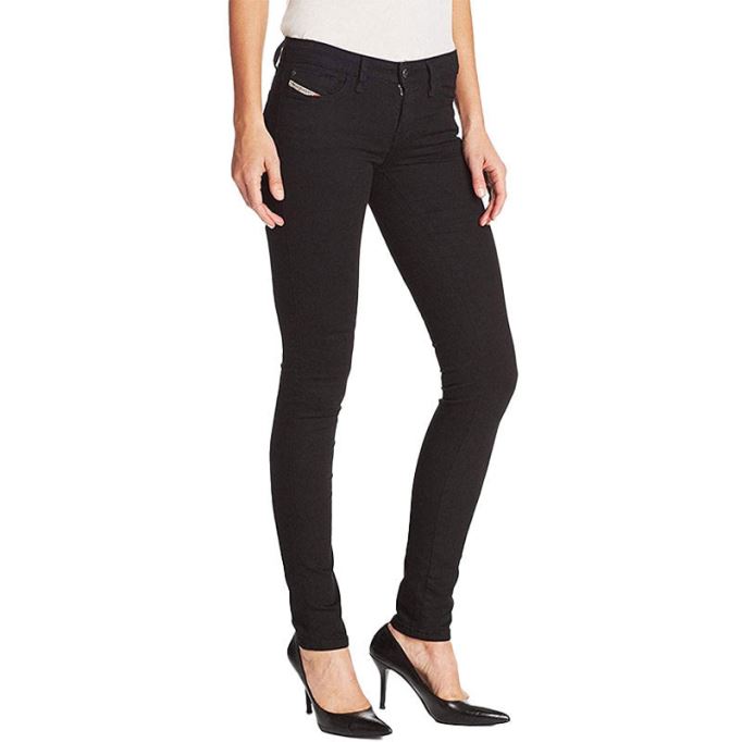 ディーゼル スキンジー 0813e レディース ジーンズ スーパー スリム スキニー レギュラー ウエスト フィット パンツ