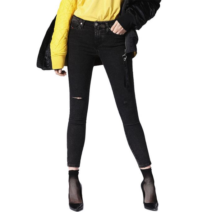 スキニー ジップ 0687g レディース ジーンズ スーパースリム スキニー レギュラー ウエスト フィット パンツ ディーゼル