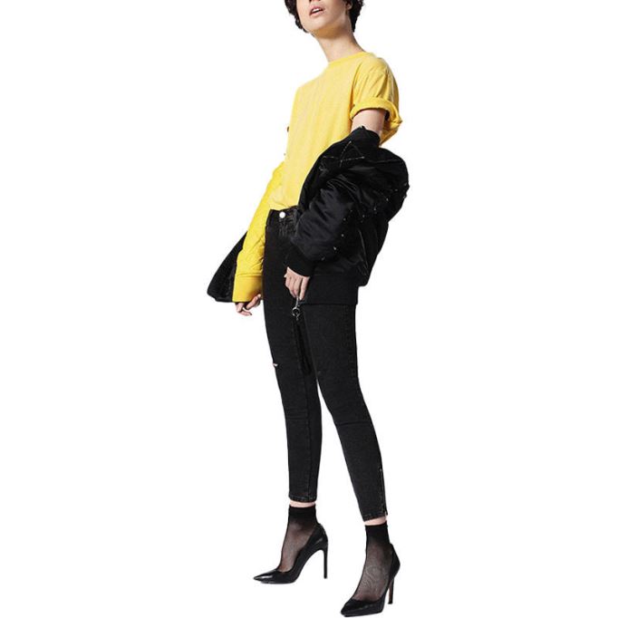 スキニー ジップ 0687g レディース ジーンズ スーパースリム スキニー レギュラー ウエスト フィット パンツ ディーゼル