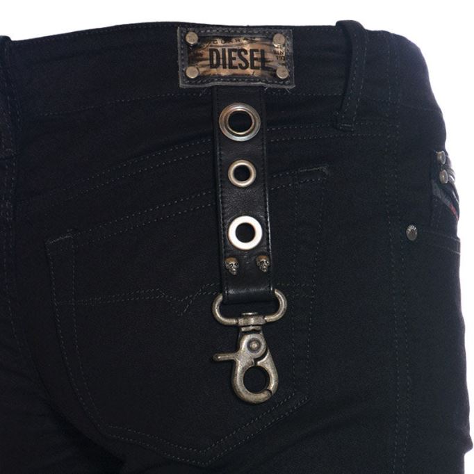 Grupee 0608s レディース ジーンズ スウェット ジョギング ストレッチ スキニーフィット デニム パンツ ディーゼル