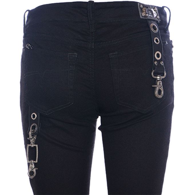 Grupee 0608s レディース ジーンズ スウェット ジョギング ストレッチ スキニーフィット デニム パンツ ディーゼル